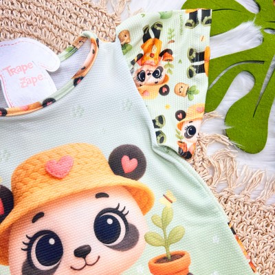  Vestido Futura Bióloga Panda Verde